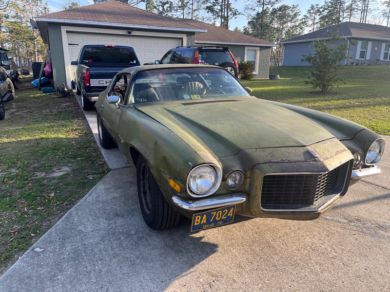 1972 Chevy Camaro Rally sport entered by Ramon W.