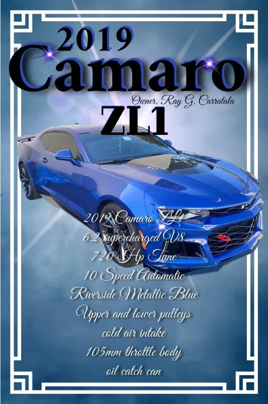 2019 Chevrolet Camaro ZL1 entered by RINALDO C.